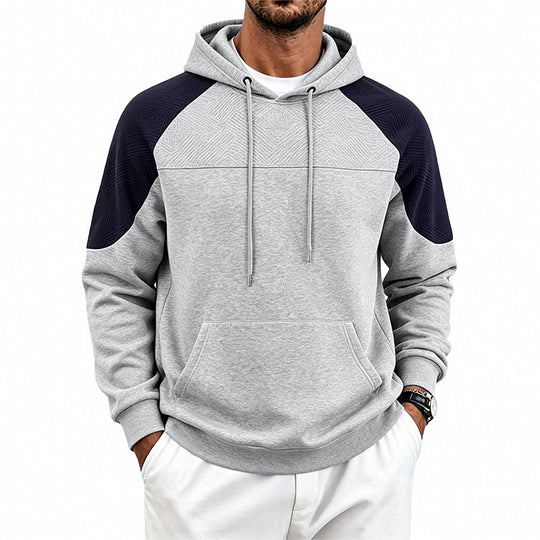 Herren Kapuzenpullover mit strukturierter Schulterpartie und Kängurutasche Shop Nory