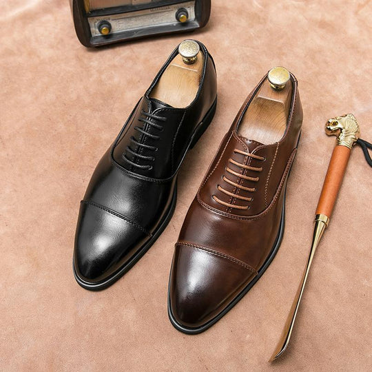 Herren elegante Oxford-Halbschuhe mit Cap-Toe, gepolstertem Komfortfußbett und rutschfester PR-Laufsohle Shop Nory