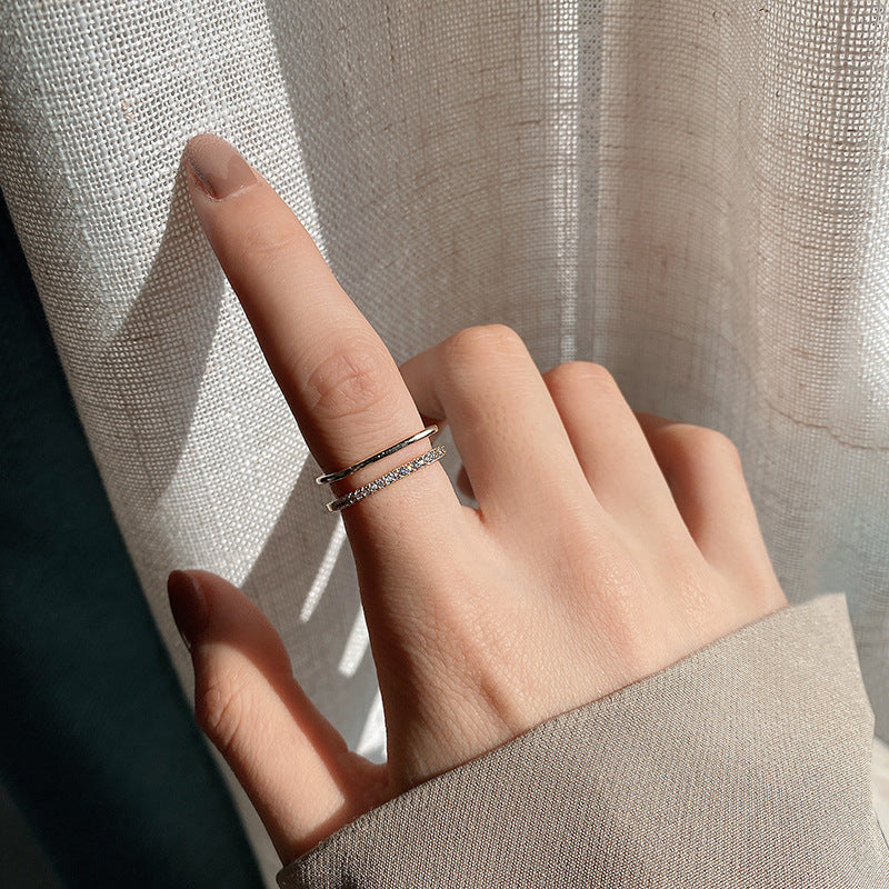 Damenring mit schickem Zirkonia-Besatz und elegantem Design Shop Nory