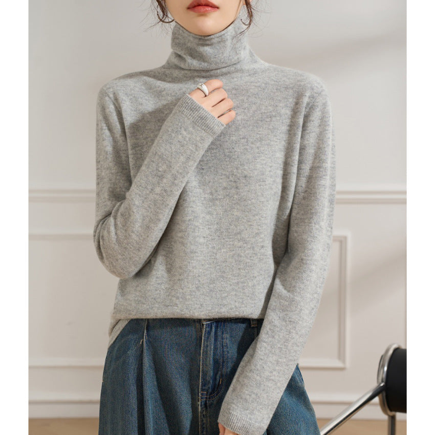 Damen Leichter Kaschmir-Mix Rollkragenpullover mit feinem Soft-Finish und schmaler Silhouette Shop Nory