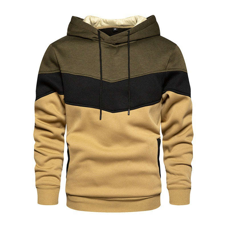 Herren Sportlicher Kapuzenpullover mit modernem Farbblockdesign und atmungsaktiven Eigenschaften
