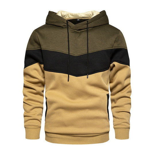 Herren Sportlicher Kapuzenpullover mit modernem Farbblockdesign und atmungsaktiven Eigenschaften