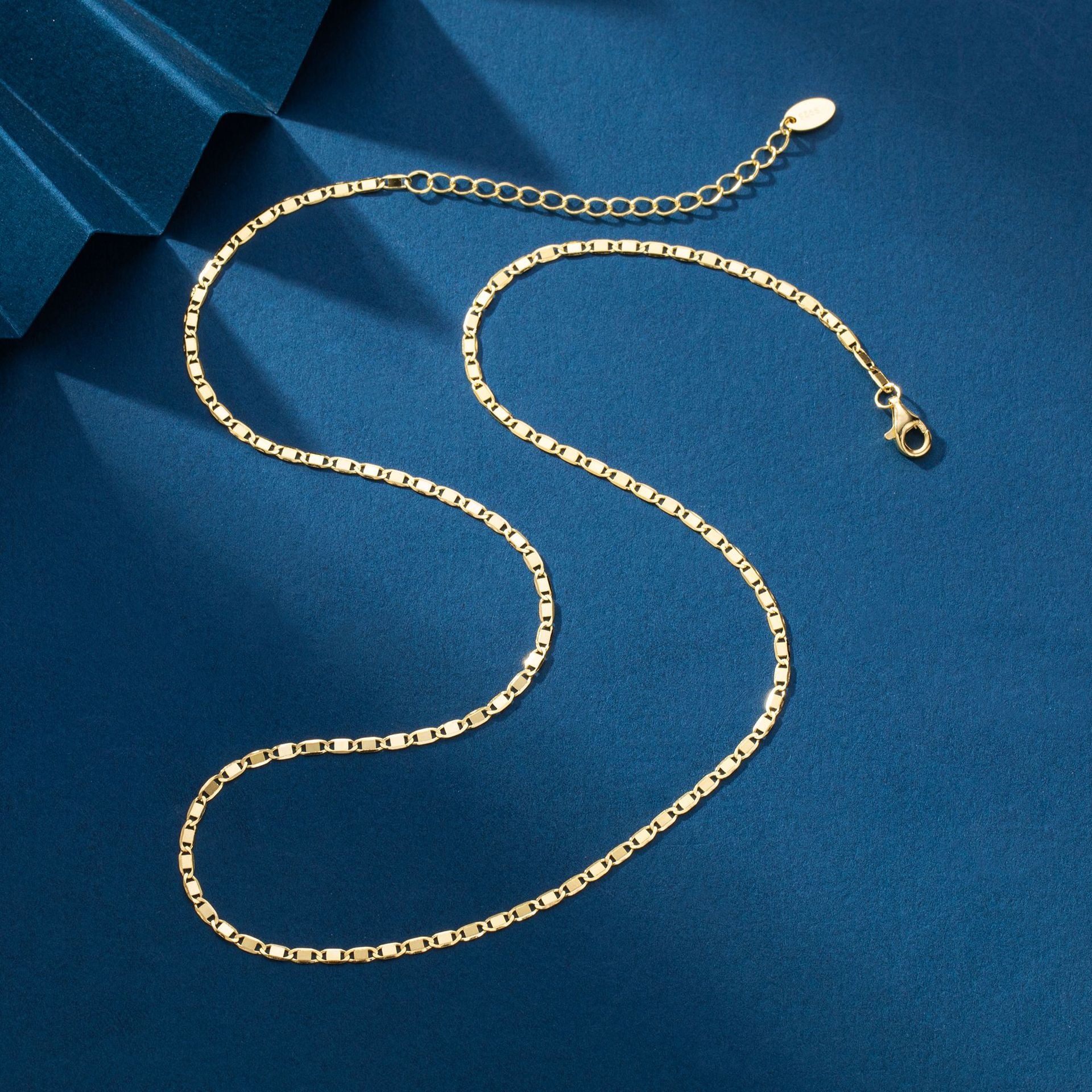 Damen Kette aus hochwertigem 925 Sterling Silber mit eleganten Gliederdesign Shop Nory
