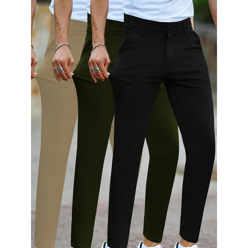 Herren Slim Fit Stoffhose mit Stretch