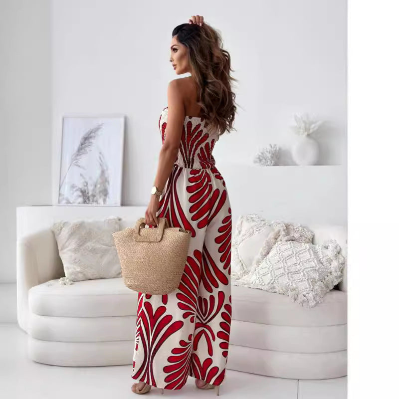 Damen Sommer Jumpsuit mit floralem Design