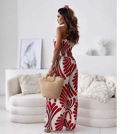Damen Sommer Jumpsuit mit floralem Design