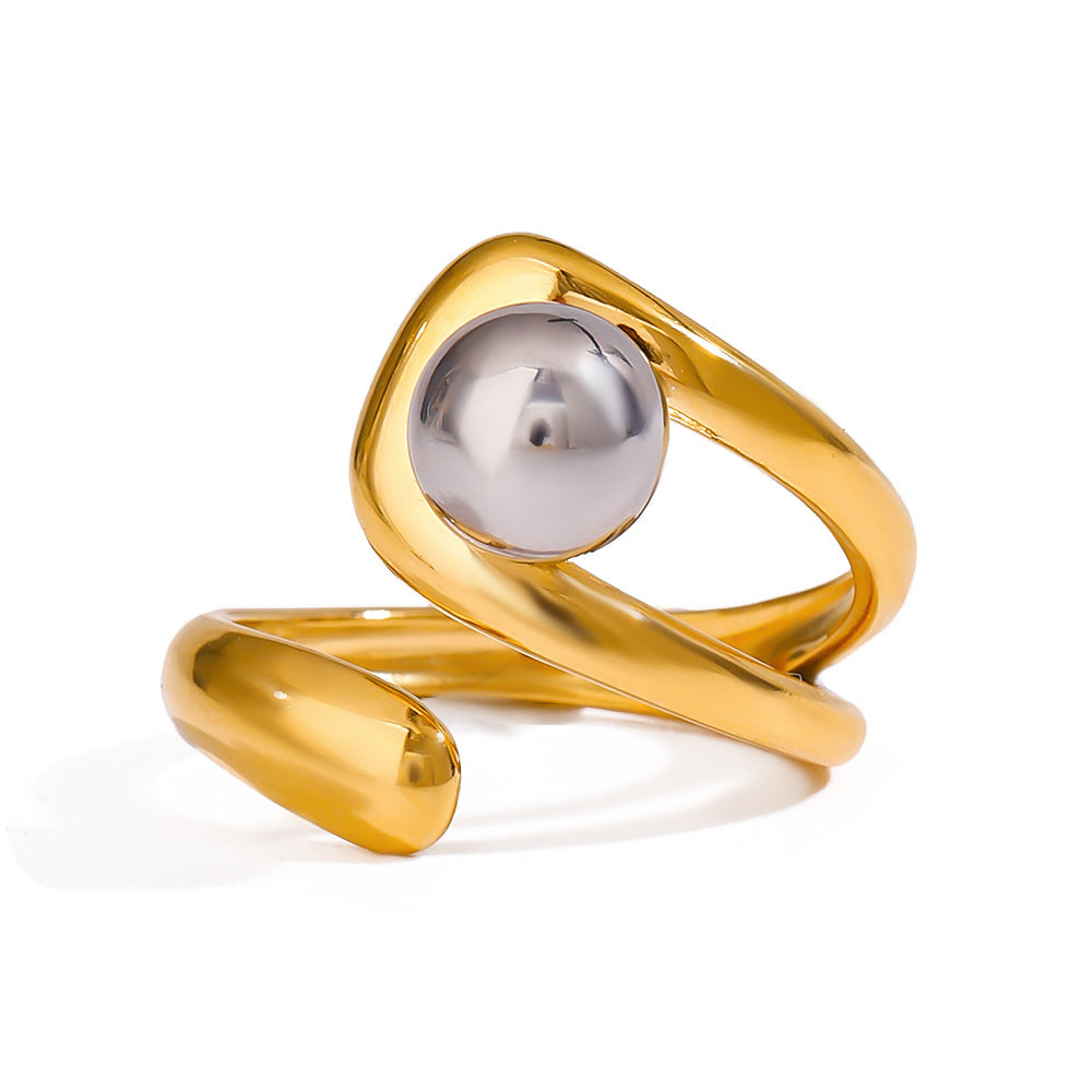 Damen Offener Ring mit elegantem Wickel-Design und hypoallergenen Eigenschaften Shop Nory