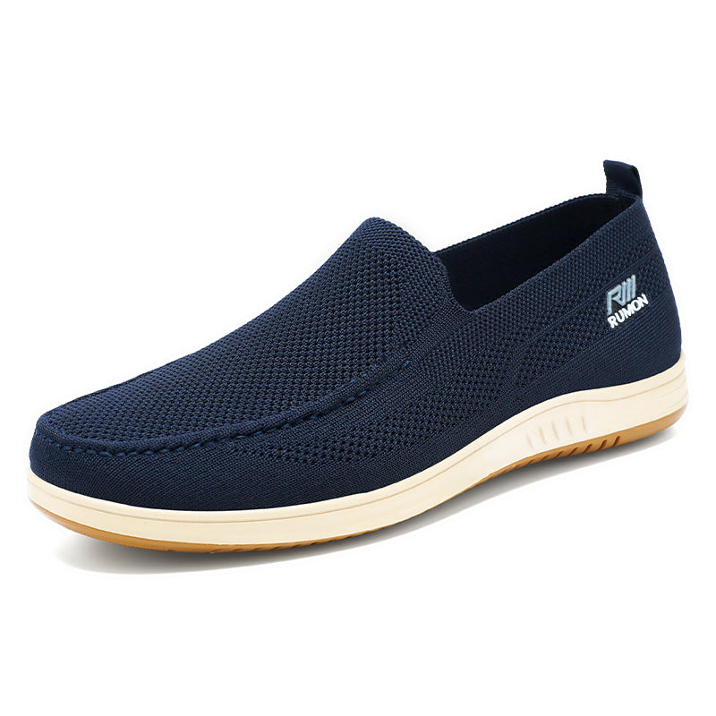 Herren nan leichtgewichtiger Mesh-Mokassin-Slipper mit nahtlosem Strickoberteil, Memory-Komforteinlage und rutschfester Flexsohle Shop Nory