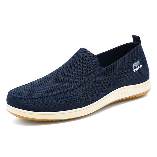 Herren nan leichtgewichtiger Mesh-Mokassin-Slipper mit nahtlosem Strickoberteil, Memory-Komforteinlage und rutschfester Flexsohle Shop Nory