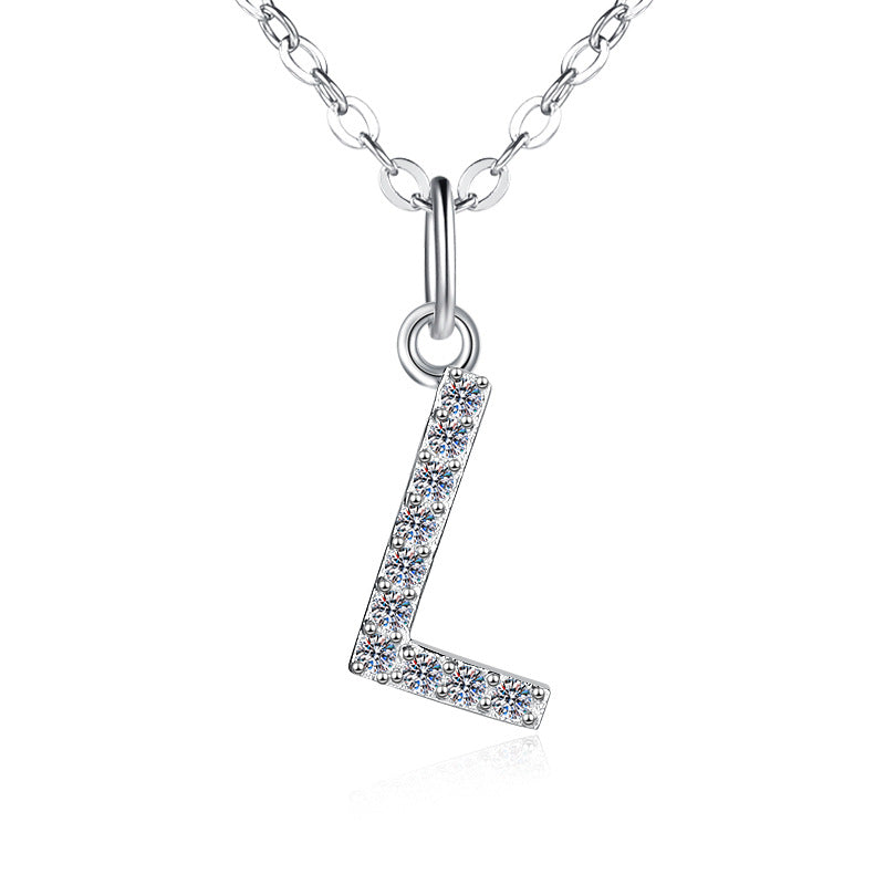 Damen personalisierte Halskette mit funkelnden Zirkonia-Buchstaben Shop Nory