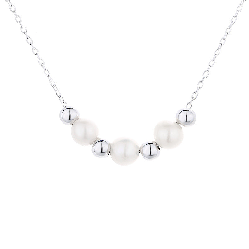 Damen Halskette mit eleganten Perlen- und Glanzdetails Shop Nory