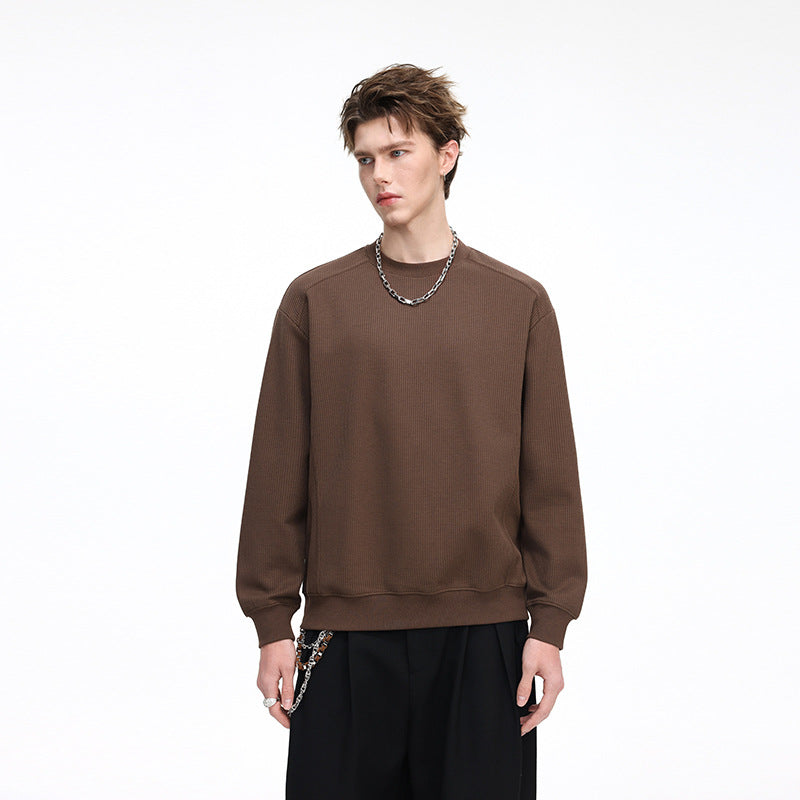 Herren Feinstruktur-Sweatshirt mit Rundhalsausschnitt und relaxed Fit Shop Nory