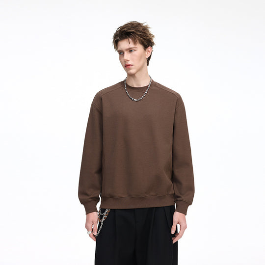 Herren Feinstruktur-Sweatshirt mit Rundhalsausschnitt und relaxed Fit Shop Nory