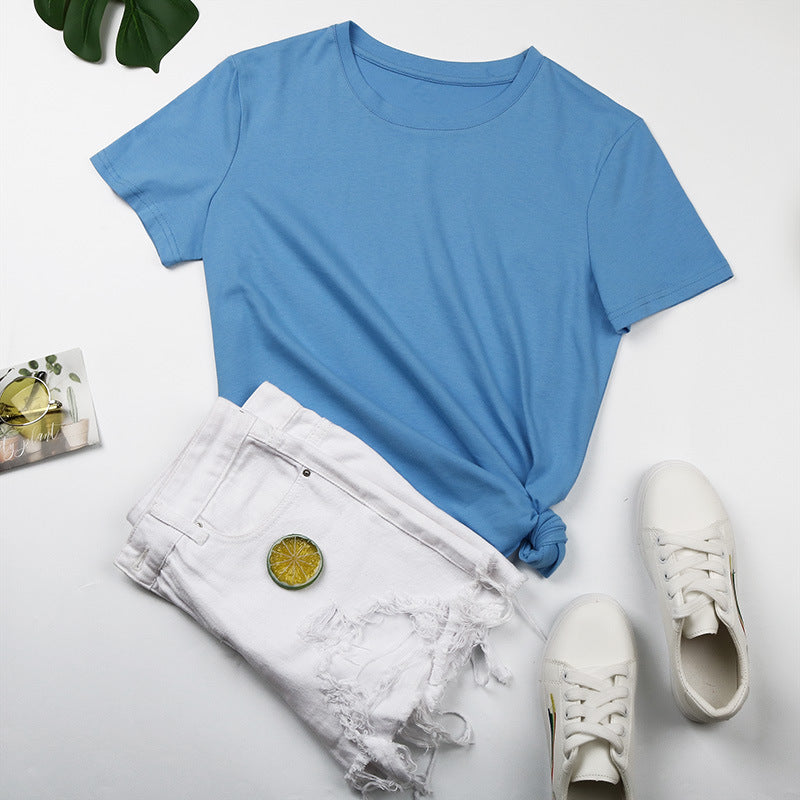 Damen Basic T-Shirt mit Lässigem Schnitt und Hochwertiger Baumwollqualität Shopnory