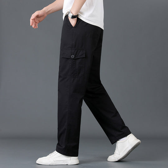 Herren Leichte Baumwoll‑Utility‑Cargohose mit elastischem Bund und geradem Bein Shop Nory