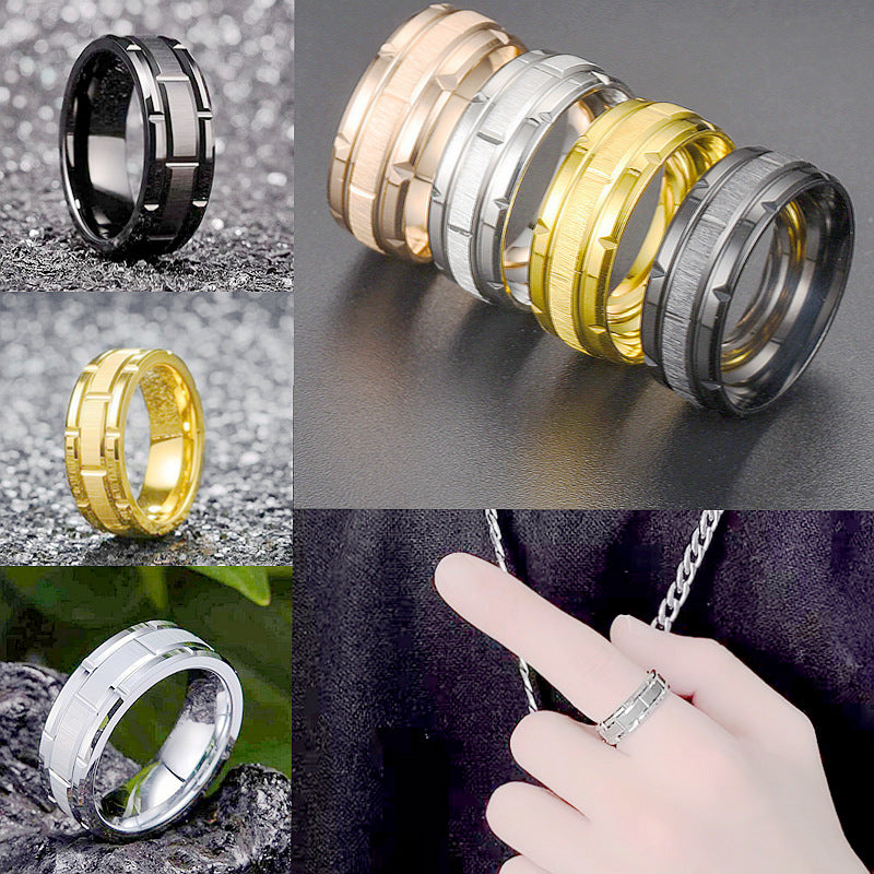 Herren Ring mit raffiniertem, strukturiertem Design und elegantem Hochglanz-Finish Shop Nory