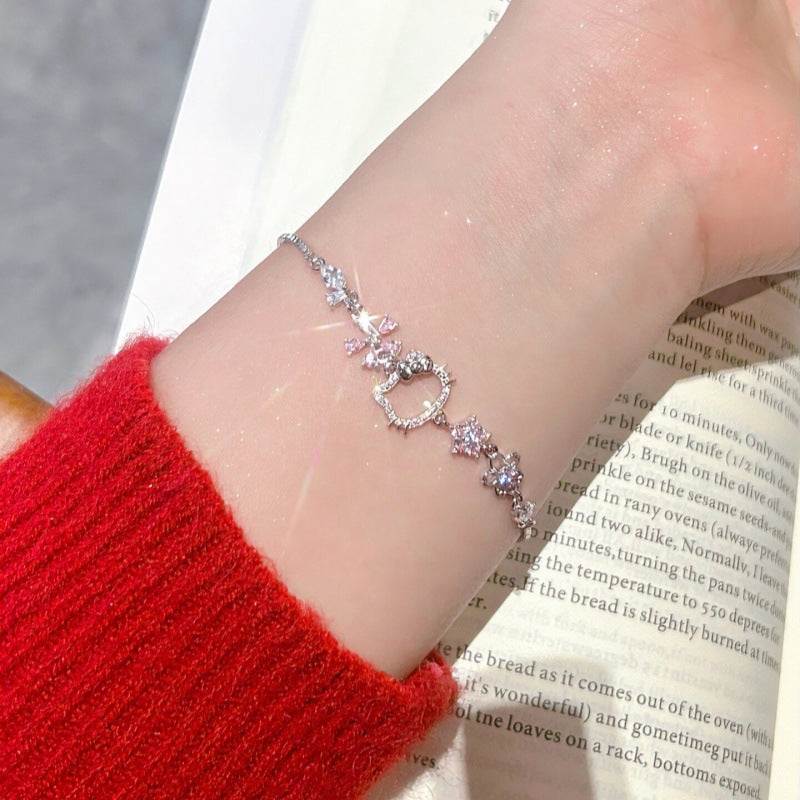 Damen Elegantes Armband mit funkelnden Kristallelementen Shop Nory