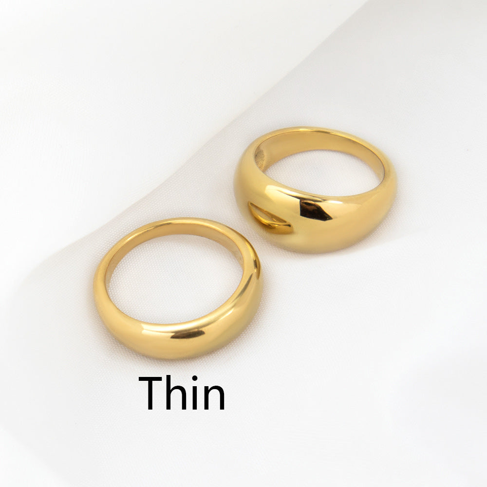 Damen Eleganter und zeitloser goldener Ring Shop Nory