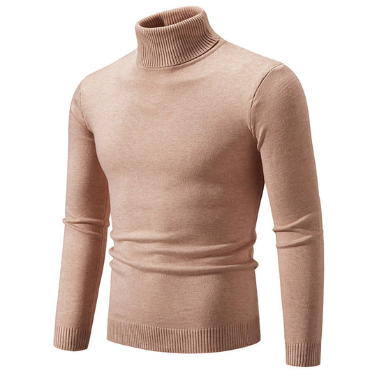 Herren eleganter Rollkragenpullover aus feiner Baumwolle