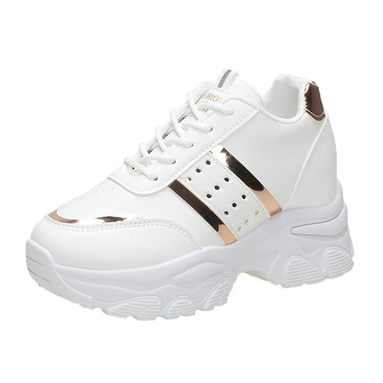 Damen Modische Plateau-Sneaker mit Chunky-Sohle und Metallic-Applikationen Shop Nory