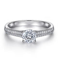 Damen Eleganter Verlobungsring mit funkelndem Solitär und filigranen Zirkonia Shop Nory