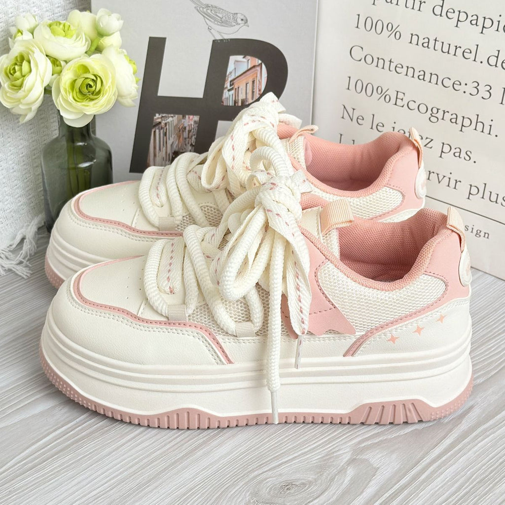 Damen Sportliche Sneaker mit dicker Sohle Shopnory