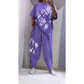 Damen Lässiges Set mit oversize T-Shirt und bequemen Jogginghose