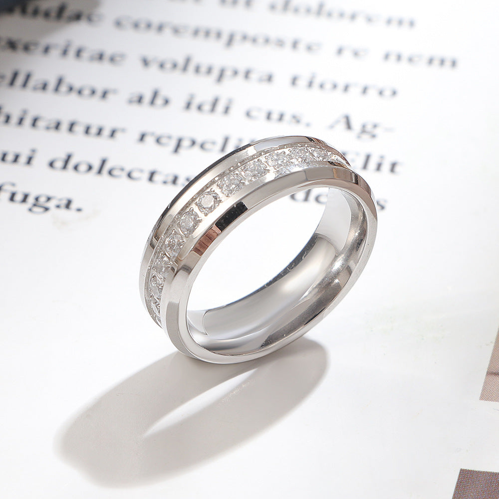 Damen eleganter Ring mit funkelndem Kristallbesatz Shop Nory