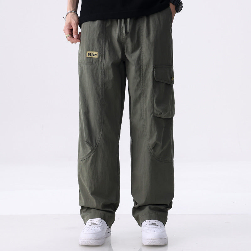 Herren Weite Utility-Cargohose aus Baumwollmix mit Kordelzugbund und aufgesetzten Klappentaschen Shop Nory