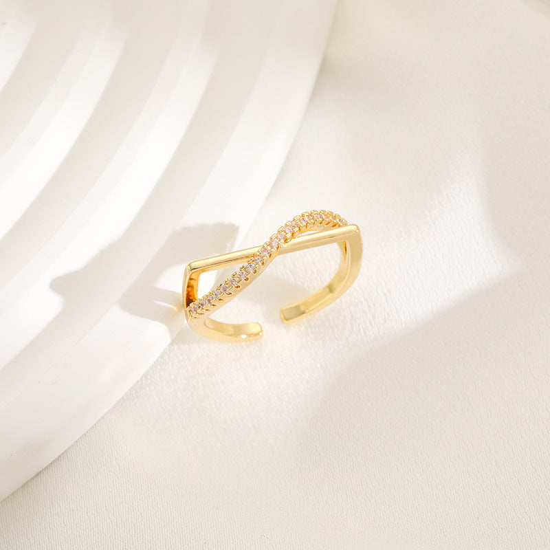 Damen Ring mit funkelndem Zirkonia Shop Nory