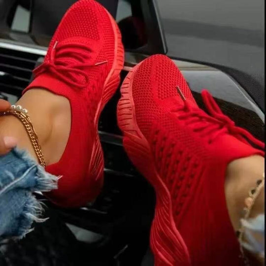 Damen Atmungsaktive Strick-Sneaker mit elastischem Schaft und rutschfester Profilsohle Shop Nory