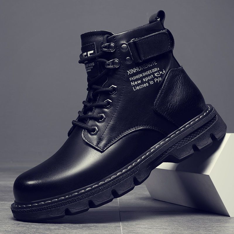 Damen Robuste Lederstiefel mit rutschfester Sohle und stylishen Details