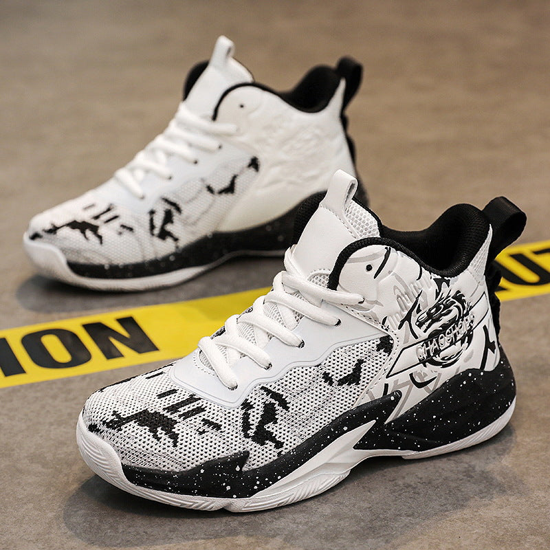 Herren High-Top Basketball-Sneaker mit gestricktem Mesh-Obermaterial, stabiler Fersenkappe und griffiger Profillaufsohle Shop Nory