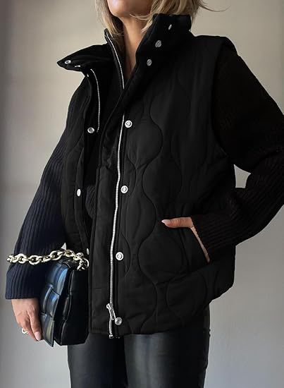 Damen Funktionale Steppweste mit hohem Stehkragen, Reißverschluss und Seitentaschen Shop Nory