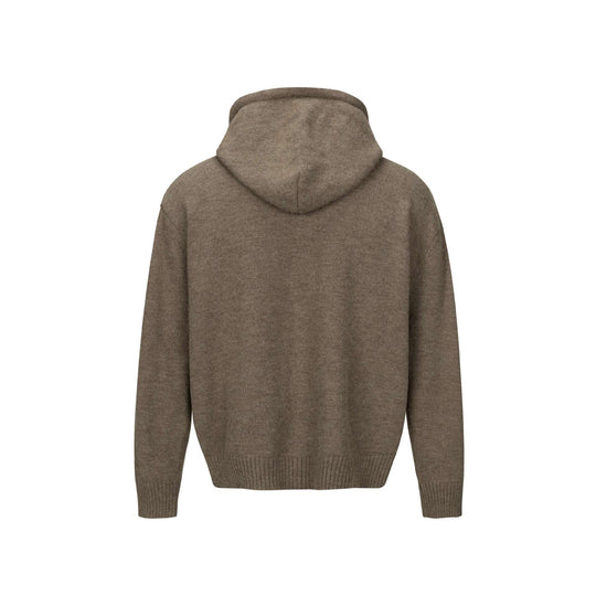 Unisex Kapuzen-Cardigan mit Knopfleiste, angerauter Strickstruktur und Rippbündchen Shop Nory