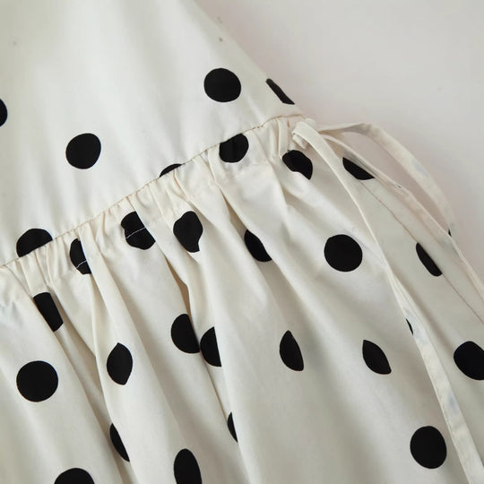 Damen Stufenrock aus leichter Viskose mit Tupfenprint und asymmetrischem Zipfelsaum Shop Nory