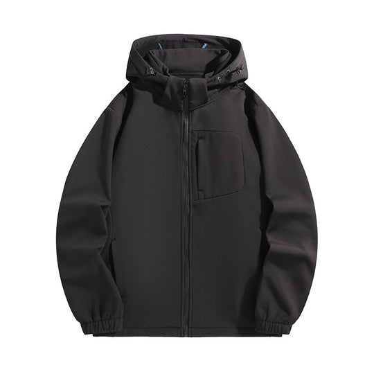 Herren Leichte Softshell‑Kapuzenjacke mit wasserabweisender Membran und Brusttasche Shop Nory