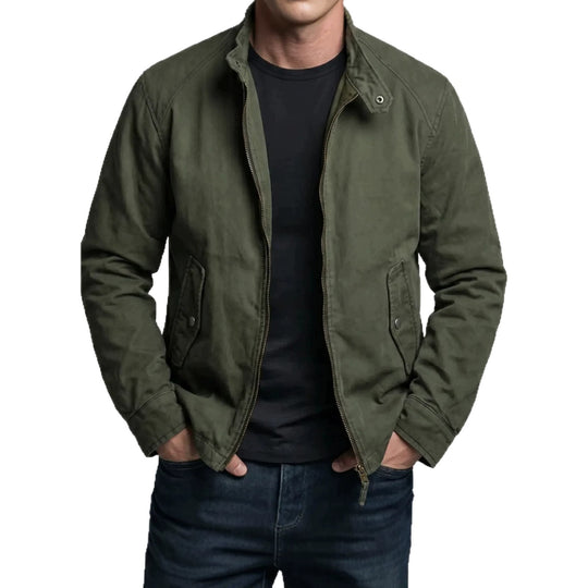 HerrenModische Freizeitjacke mit hohem Kragen