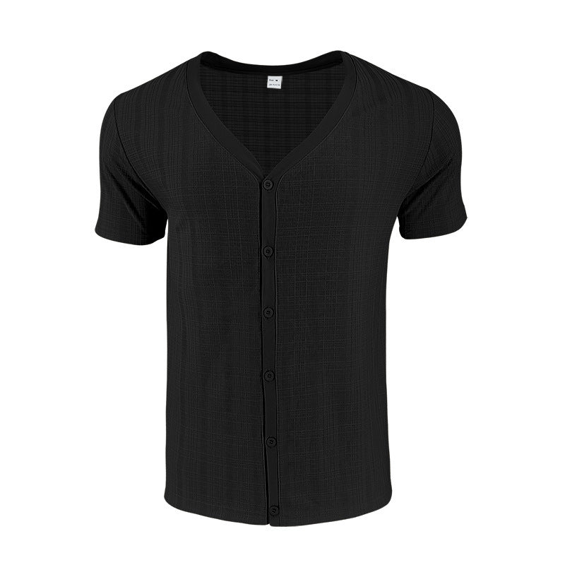 Herren kurzärmliges Hemd mit strukturiertem Design