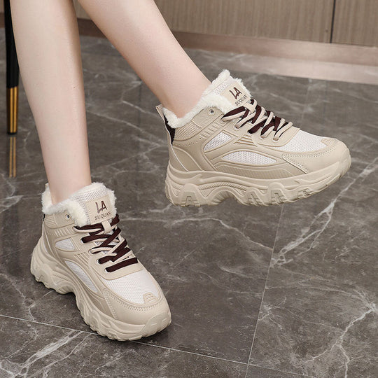 Damen High-Top Sneaker mit isolierendem Innenfutter und rutschfester Sohle Shopnory