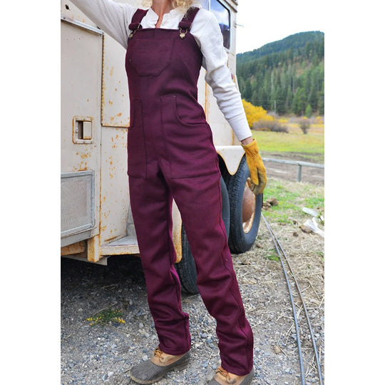 Damen Robuste Workwear-Latzhose aus Canvas mit verstellbaren Trägern und geradem Bein Shop Nory