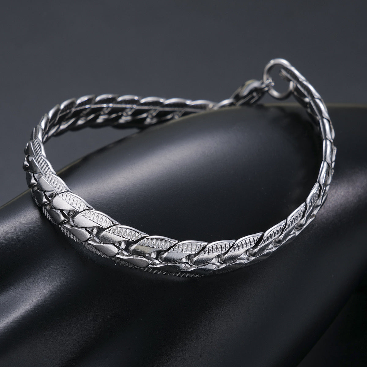 Herren geflochtenes Armband aus Edelstahl Shop Nory