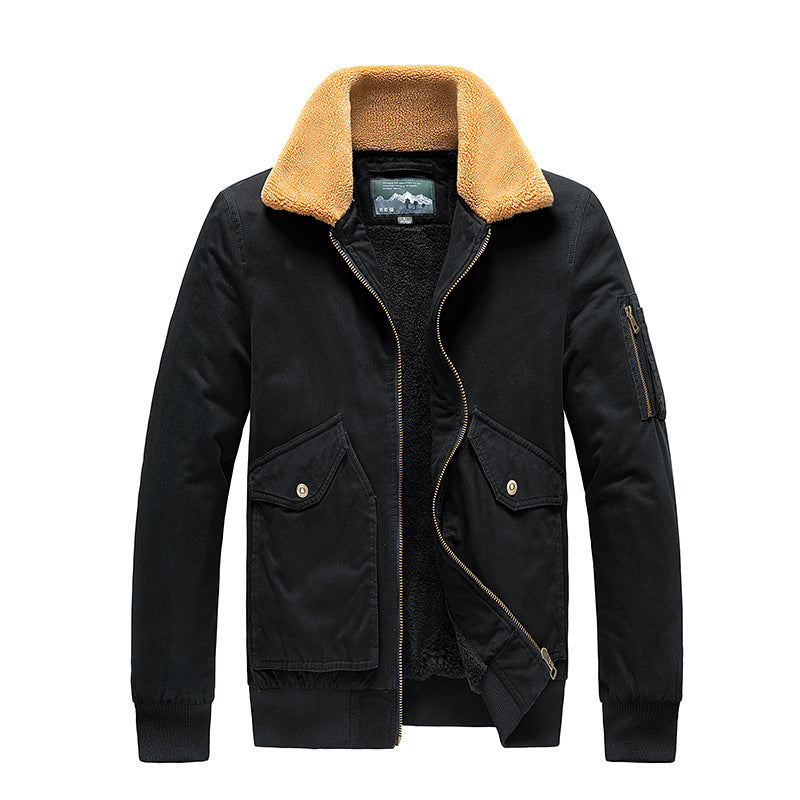 Herren Thermo-Bomberjacke im Aviator-Stil mit Teddyfutter und aufgesetzten Klappentaschen Shop Nory