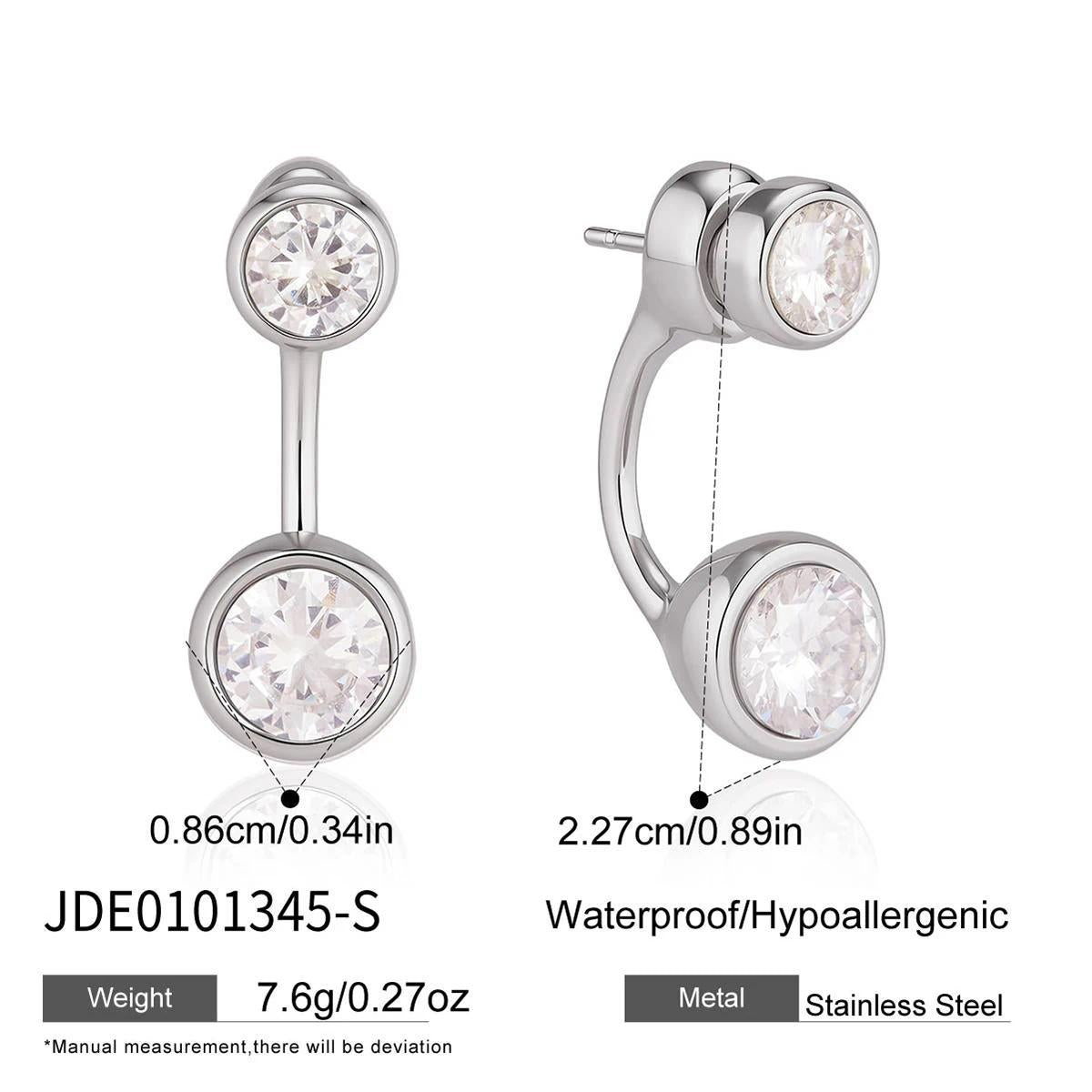 Damen Ohrhänger mit funkelnden Zirkonia und hypoallergenem Edelstahldesign Shop Nory