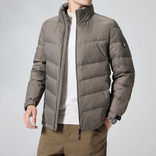 Herren Leichte gesteppte Thermojacke mit Stehkragen und winddichter Isolierung Shop Nory