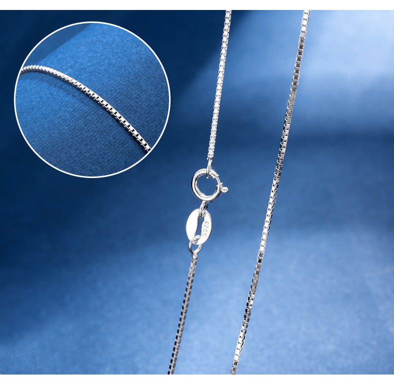 925 Sterling Silber Melonensamen Kette Kabelkette Schmelzkette Beschichtung Geometrische Halskette | Shop Nory