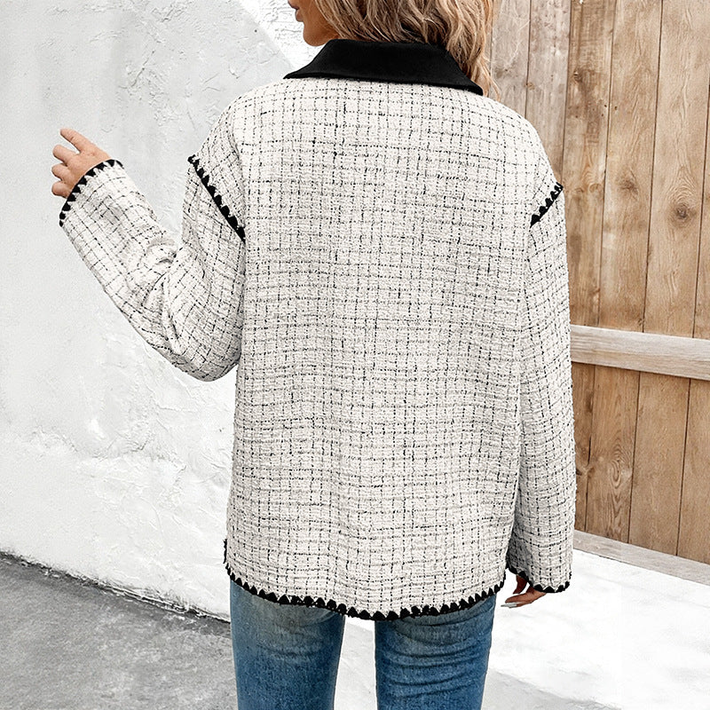 Damen Modische Tweedjacke Shop Nory