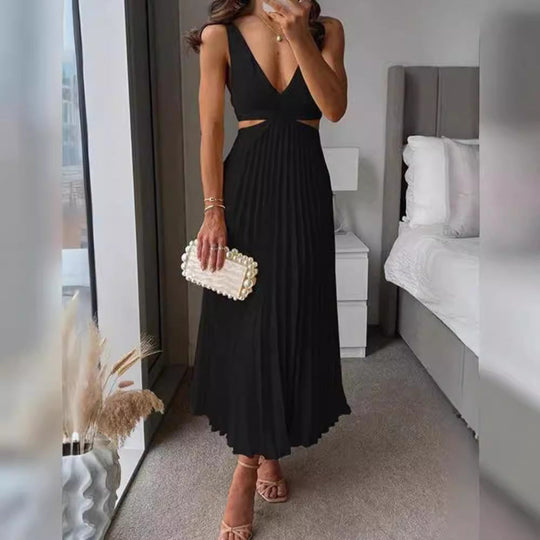 Damen Elegant gefaltetes Abendkleid
