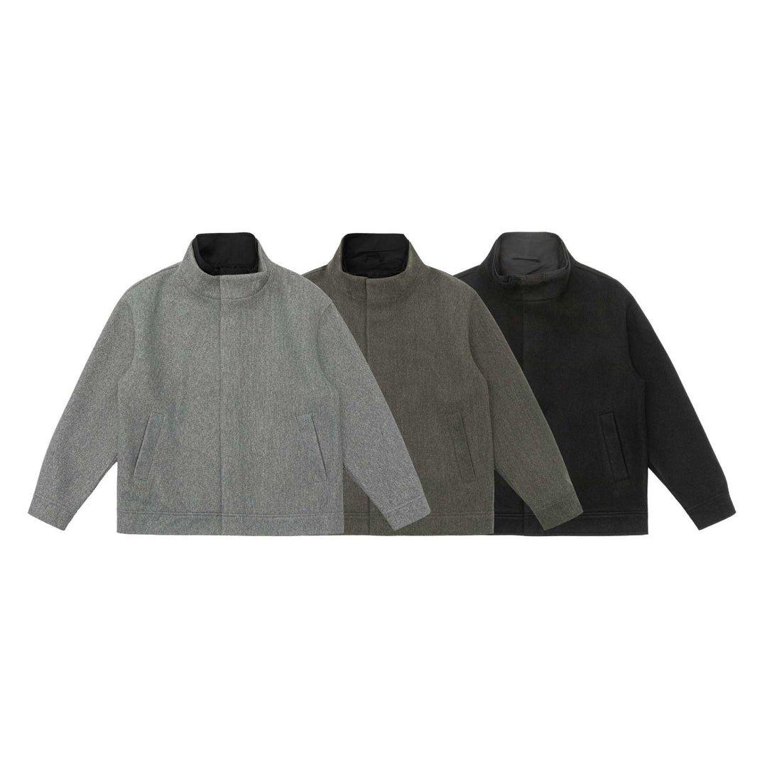 Herren Kurzjacke aus Wollmix im Boxy‑Cut mit hoch geschlossenem Funnelkragen Shop Nory