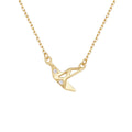 Damen elegante Halskette mit modernem Vogel-Anhänger und funkelnden Zirkonia Shop Nory